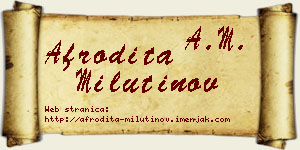 Afrodita Milutinov vizit kartica